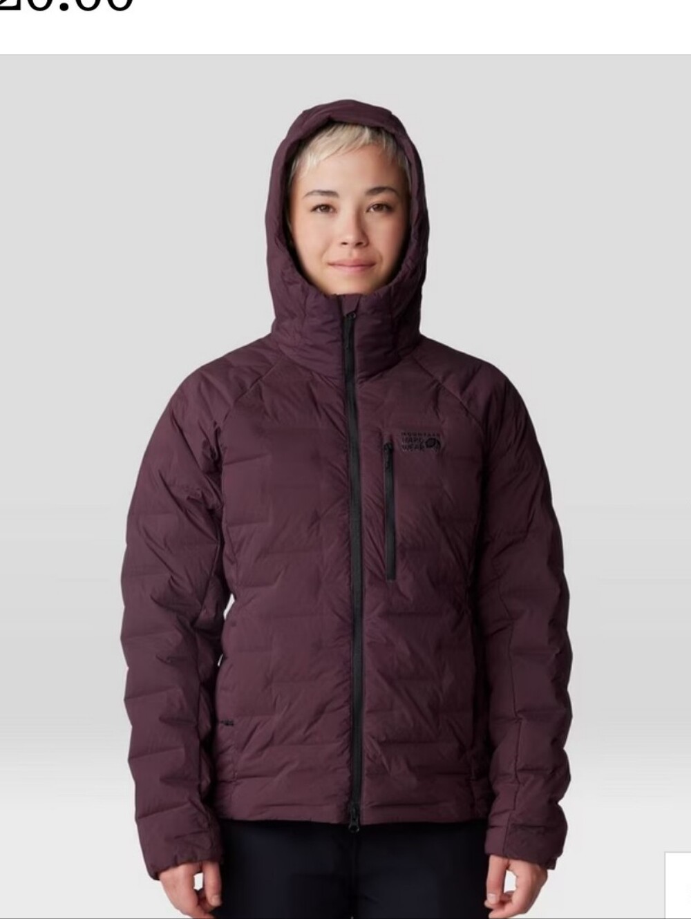 Mountain Hardwear Stretchdown Hooded Jacket - Women's In Berry Size Large